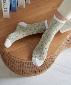 Tiaclasse ジャガード花柄ソックス