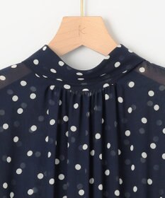 組曲 【前後着用可】シフォンオーガンプリント ボウタイワンピース