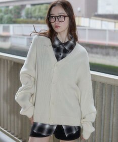WEGO 【ユニセックス着用ITEM/MLサイズ展開】クロップドカーディガン
