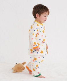 MIKI HOUSE HOT BISCUITS 【80-120cm】 カラフルパイピング フリース ルームウェア