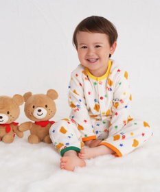 MIKI HOUSE HOT BISCUITS 【80-120cm】 カラフルパイピング フリース ルームウェア