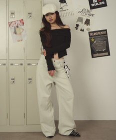 WEGO ウォッシュドワイドパンツ