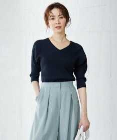 ICB 【洗える】コットンポリエステルリブ プルオーバー