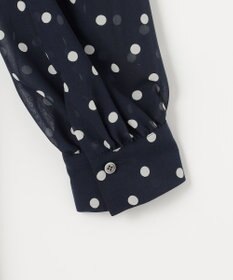 組曲 L 【前後着用可】シフォンオーガンプリント ボウタイワンピース