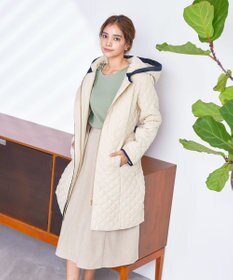 Tiaclasse ピーチスキン2wayキルティングロングコート