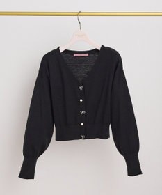 Maison de FLEUR ビジューリボンカーディガン