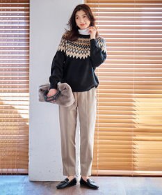 ANY 【ストレッチ/ウエストゴム】エニィーヒート テーパードパンツ