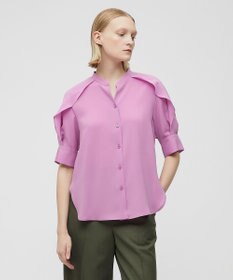 BEIGE， HYACINTH / スタンドカラーブラウス