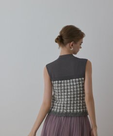 GRACE CONTINENTAL ツイードベアニットトップ