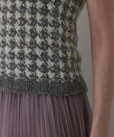 GRACE CONTINENTAL ツイードベアニットトップ