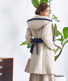 Tiaclasse ピーチスキン2wayキルティングロングコート