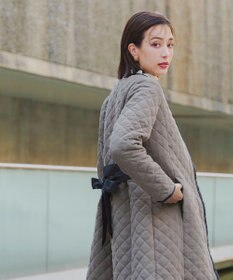 Tiaclasse ピーチスキン2wayキルティングロングコート