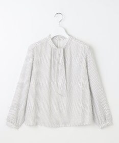 J.PRESS LADIES 幾何プリント モックネック カットソー