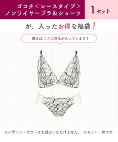 WACOAL 【GOCOCi ゴコチ】 レース ノンワイヤーブラジャー＆ショーツセット レディース XGG002 /ワコール