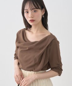 earth music&ecology ドレープデザインカットソー