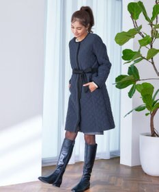 Tiaclasse ピーチスキン2wayキルティングロングコート