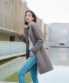 Tiaclasse ピーチスキン2wayキルティングロングコート