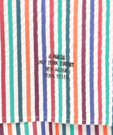 J.PRESS MEN 【J.PRESS ORIGINALS】Cotton Silk Seersucker Regular Half Sleeve Shirt / Baggy-Fit