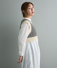 CRAFT STANDARD BOUTIQUE ジャガードショートニットベスト