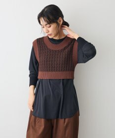 CRAFT STANDARD BOUTIQUE ジャガードショートニットベスト