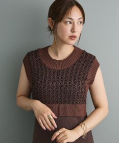 CRAFT STANDARD BOUTIQUE ジャガードショートニットベスト