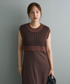 CRAFT STANDARD BOUTIQUE ジャガードショートニットベスト