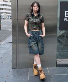 WEGO グラフィックレースアップちびT