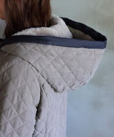 Tiaclasse ピーチスキン2wayキルティングロングコート