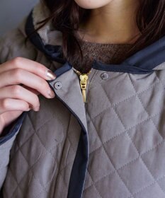 Tiaclasse ピーチスキン2wayキルティングロングコート