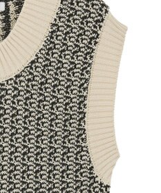 CRAFT STANDARD BOUTIQUE ジャガードショートニットベスト