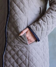 Tiaclasse ピーチスキン2wayキルティングロングコート