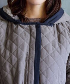 Tiaclasse ピーチスキン2wayキルティングロングコート