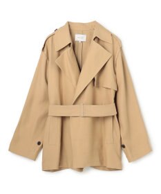BEIGE， VESZELYITE / ラップショートトレンチコート