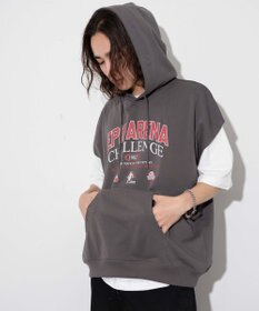 WEGO 【ユニセックス着用ITEM/手洗い可】ロゴノースリーブパーカー