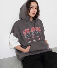 WEGO 【ユニセックス着用ITEM/手洗い可】ロゴノースリーブパーカー