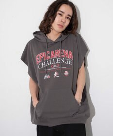 WEGO 【ユニセックス着用ITEM/手洗い可】ロゴノースリーブパーカー