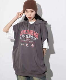 WEGO 【ユニセックス着用ITEM/手洗い可】ロゴノースリーブパーカー