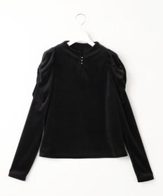 Feroux 【古畑星夏さん着用】ギャザーショルダーベロア プルオーバー