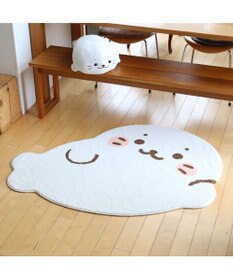 Mother garden しろたん ダイカット フロアラグ Lサイズ 100×130cm