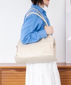 blancle シュリンクレザー ワイドボストン