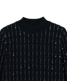 JOSEPH 【洗える】フラグメントストライプ　モックネックニット