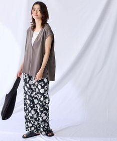 ANY L 【洗濯機可/接触冷感/UVカット】Ｖネックチュニック