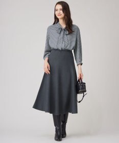 自由区 【洗える】ジオメトリックハートプリント ブラウス