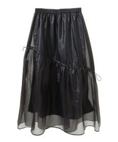 Green Parks シアーシャイニードロストティアードスカート