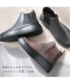 Pointer 日本製 本革厚底サイドゴアブーツ