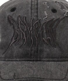 WEGO トライバルロゴダメージピグメントキャップ