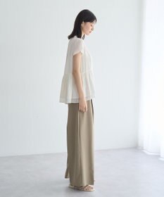YECCA VECCA ペプラムシアーブラウス