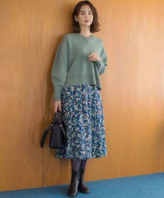 組曲 【8色展開・手洗い可】ウールカシミヤミックス Vネックニット