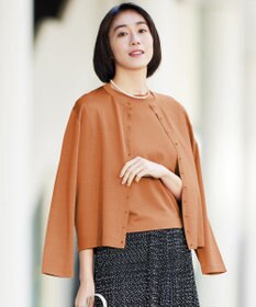 自由区 【アンサンブル対応・洗える】アセテートコットン カーディガン