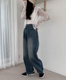 WEGO サマーデニムバレルレッグパンツ